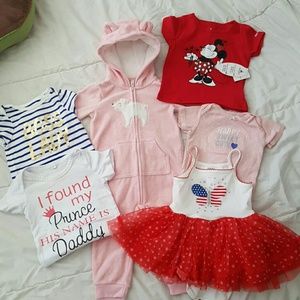 6 pieces 12 months old baby girl Little Me Disney